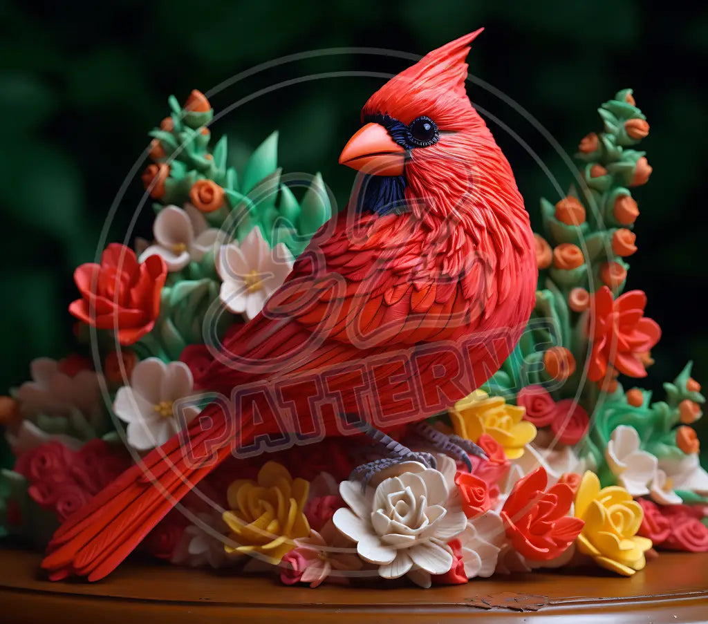 3D Cardinals 026 Printed Pattern Vinyl