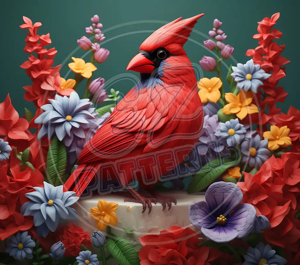 3D Cardinals 034 Printed Pattern Vinyl