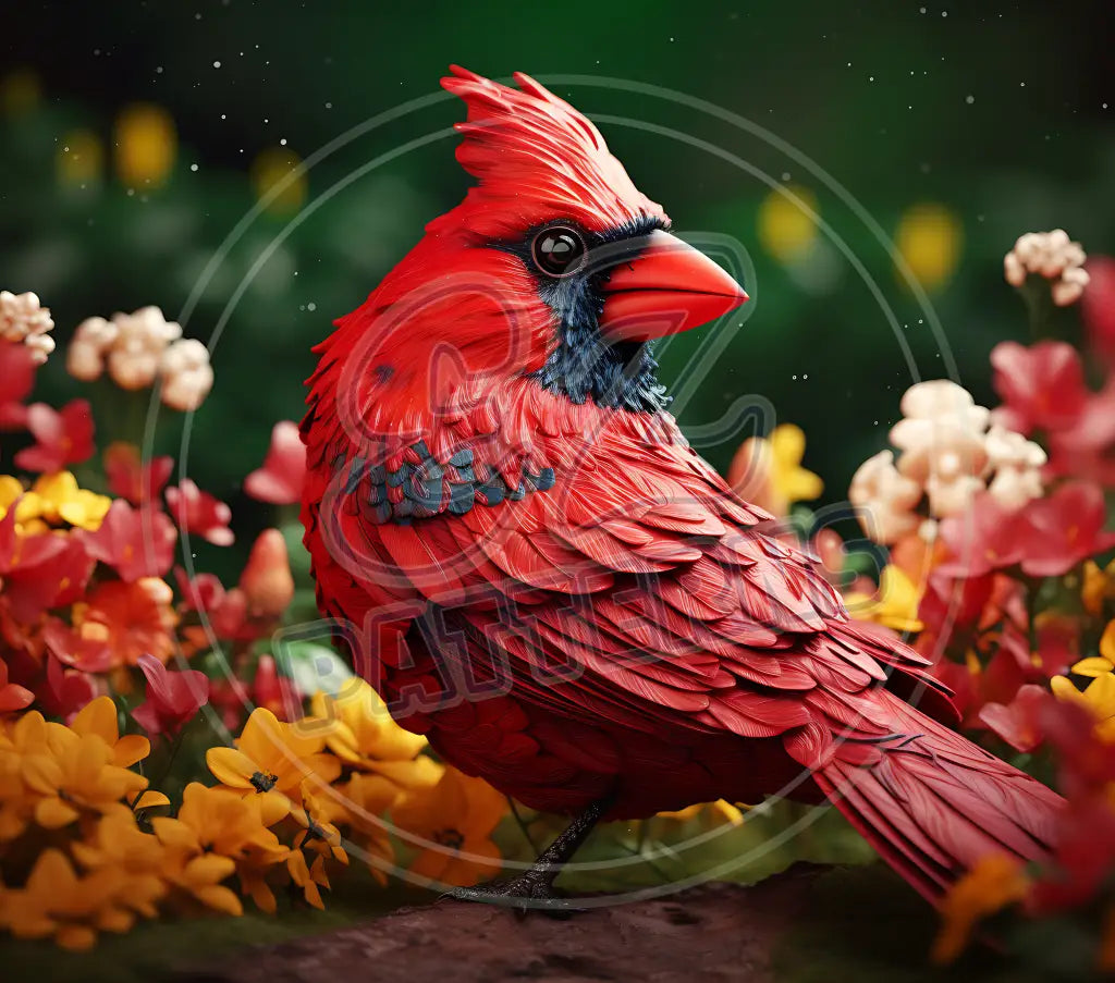 3D Cardinals 037 Printed Pattern Vinyl