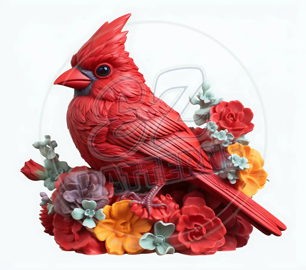 3D Cardinals 045 Printed Pattern Vinyl