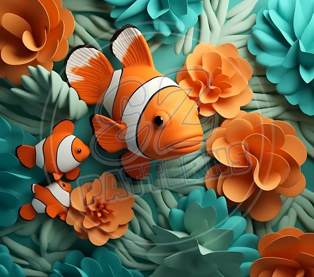 3D Clownfish 025 Printed Pattern Vinyl