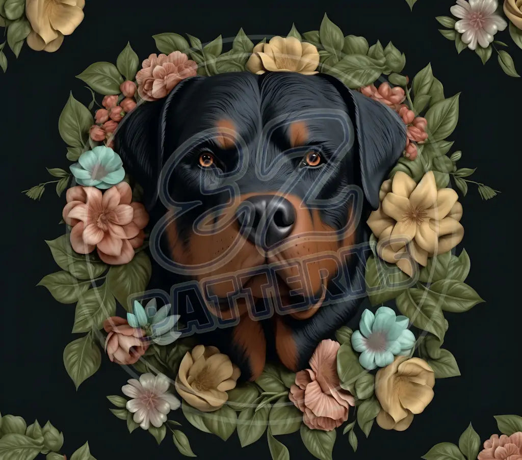 3D Dogs 023 Printed Pattern Vinyl