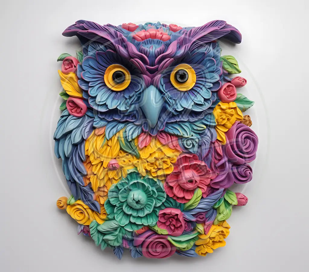 3D Owls 058 Printed Pattern Vinyl