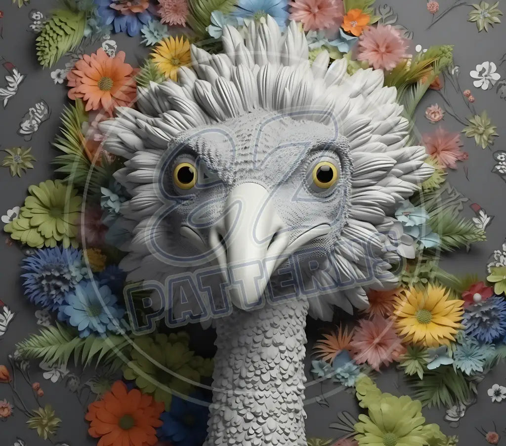 3D Safari Animals 043 Printed Pattern Vinyl