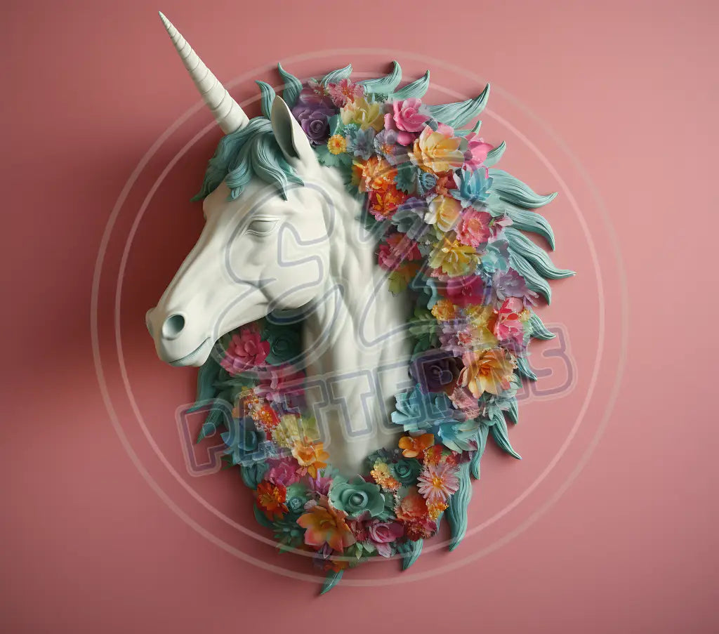 3D Unicorns 006 Printed Pattern Vinyl