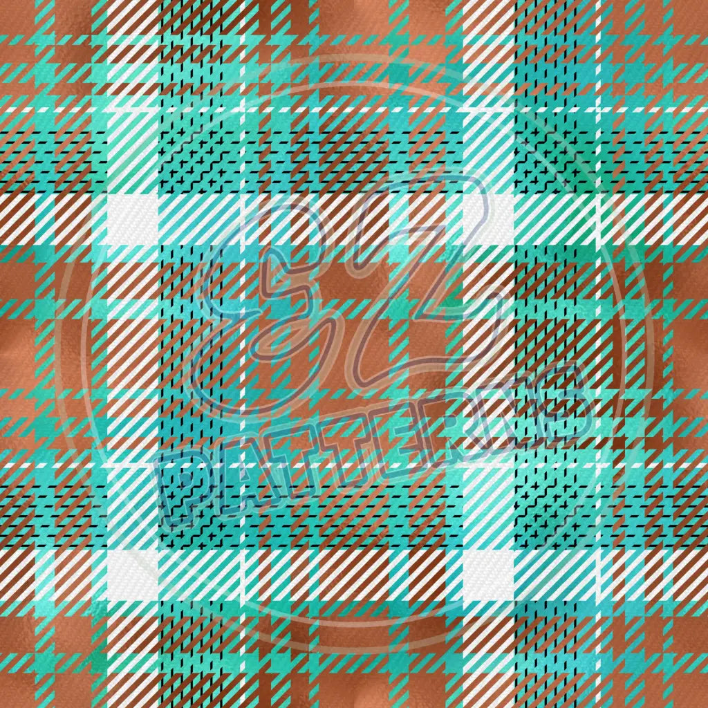 Copper Plaid 007 Printed Pattern Vinyl