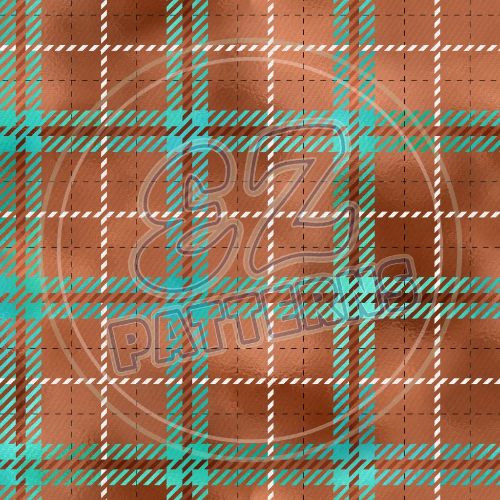 Copper Plaid 011 Printed Pattern Vinyl