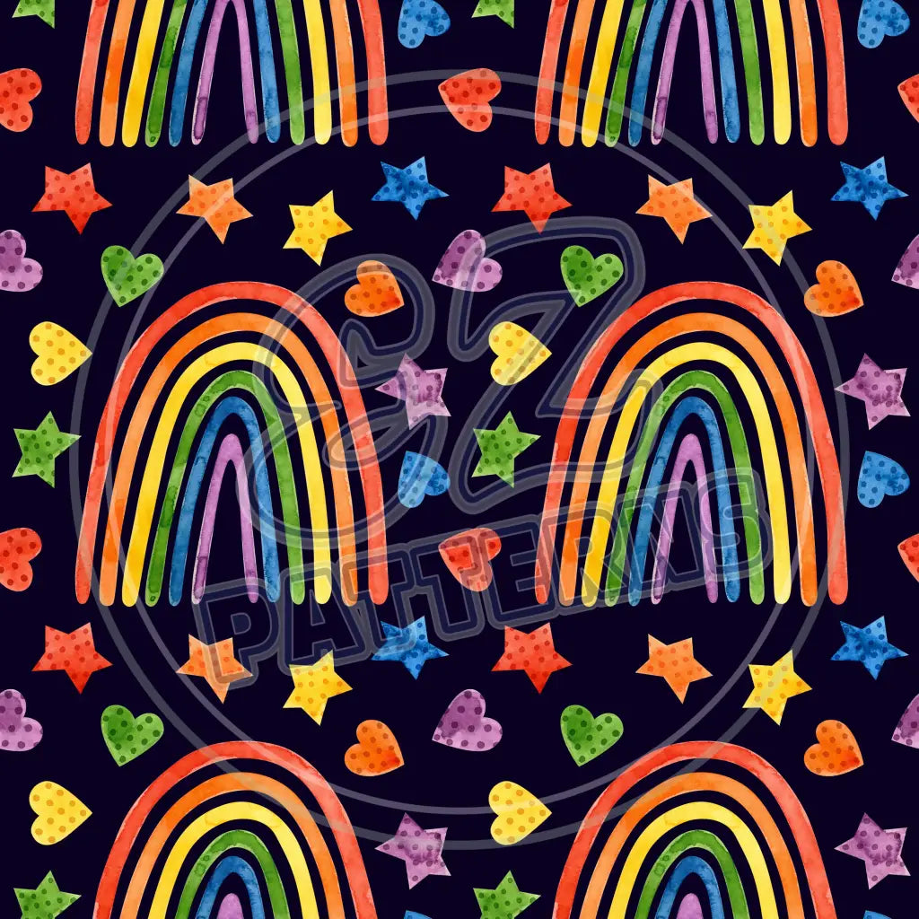 Dark Rainbow 008 Printed Pattern Vinyl