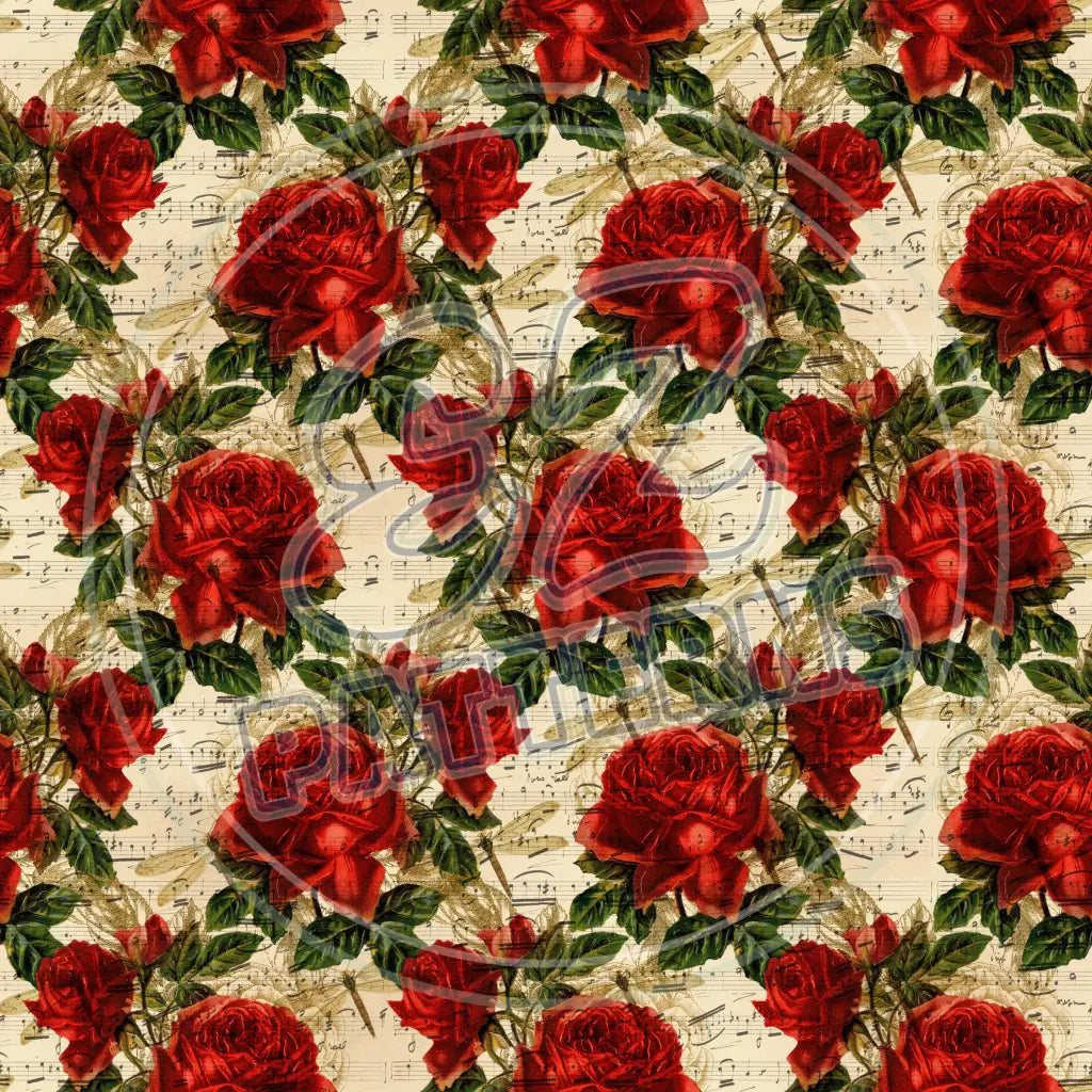 Dragonfly Rose 016 Printed Pattern Vinyl