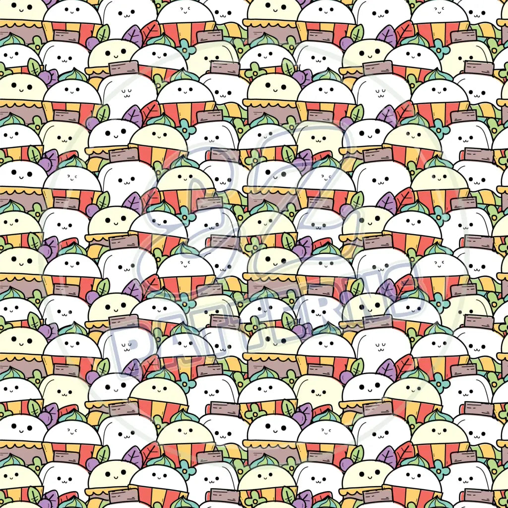 Dumpling Dudes 003 Small Printed Pattern Vinyl