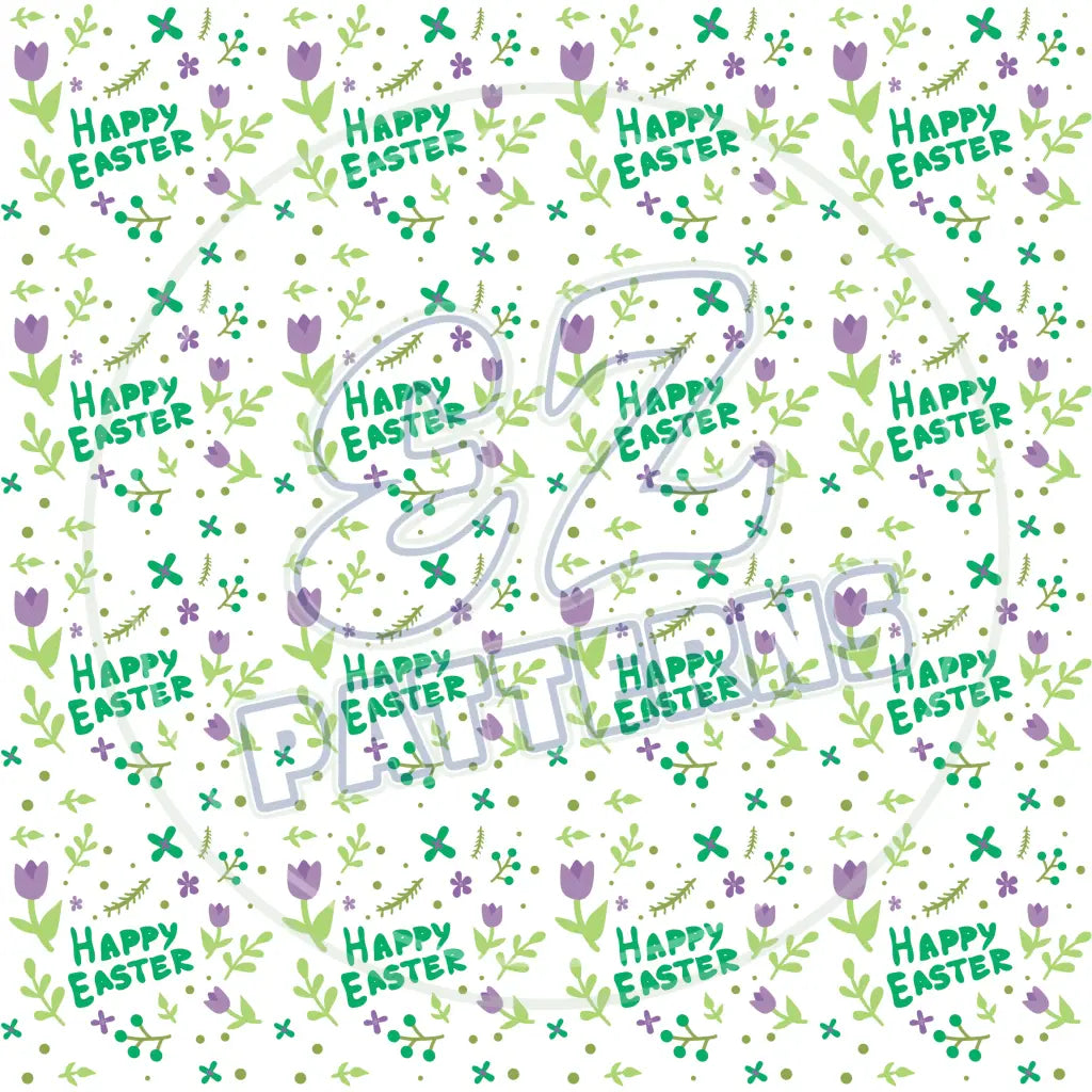 Happy Easter 004 Printed Pattern Vinyl