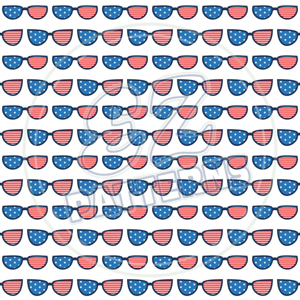 July 4Th Beach Party 001 Printed Pattern Vinyl