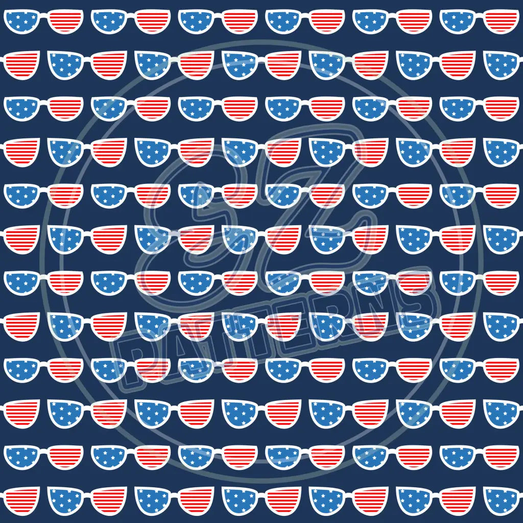 July 4Th Beach Party 002 Printed Pattern Vinyl