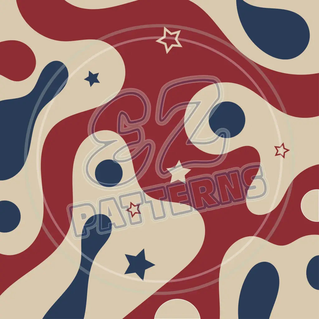 July 4Th Retro 001 Printed Pattern Vinyl