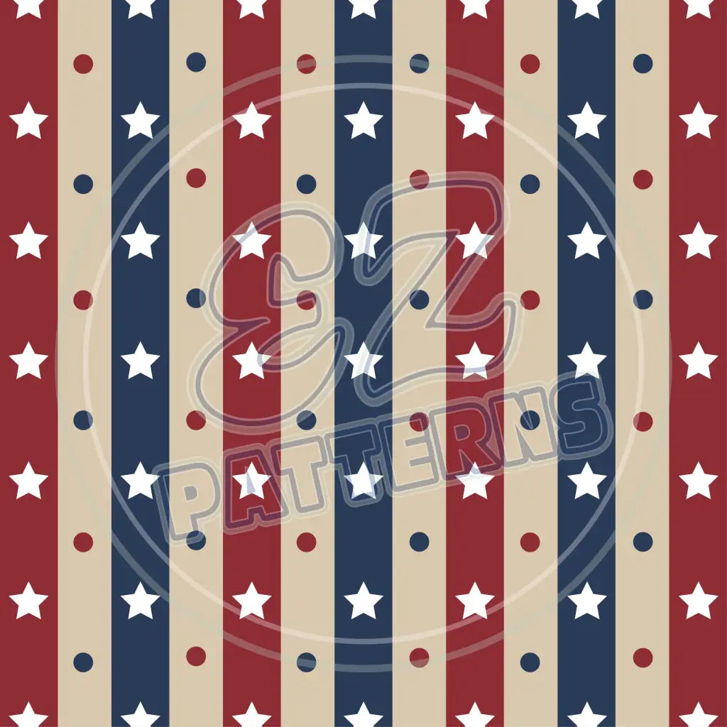 July 4Th Retro 010 Printed Pattern Vinyl