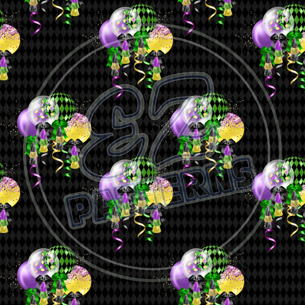 Mardi Gras Bling 012 Printed Pattern Vinyl