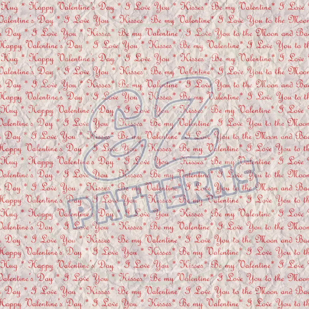 Paper Valentine 002 Printed Pattern Vinyl