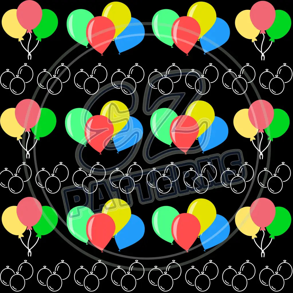 Party Balloons 004 Printed Pattern Vinyl