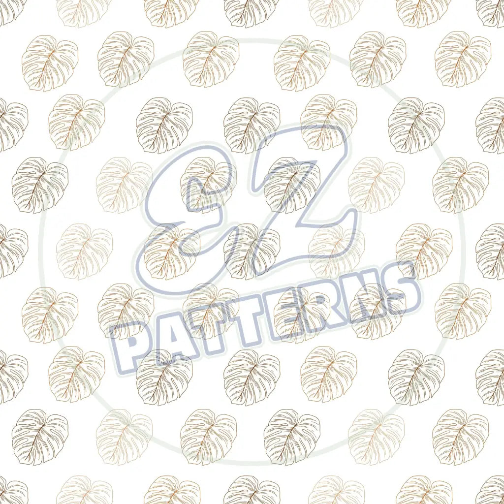 Terra Cotta Leaves 002 Printed Pattern Vinyl