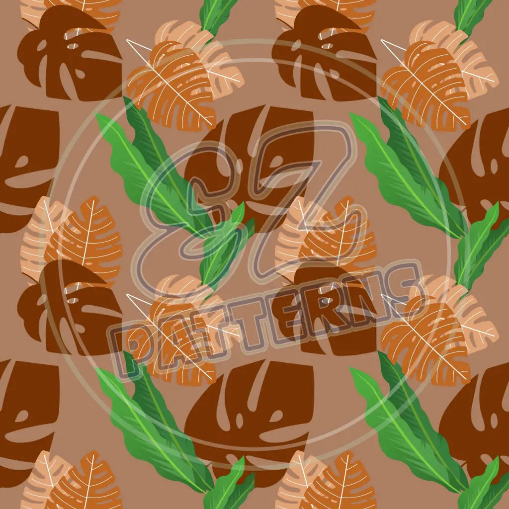 Terra Cotta Leaves 007 Printed Pattern Vinyl